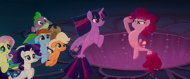 Pinkie Pie saluting to Twilight Sparkle MLPTM