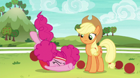 Pinkie falls over onto the ground S6E18