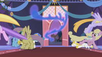 Ponies flee from Nightmare Moon S1E02