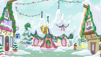 Ponyville Day Spa covered in snow MLPBGE