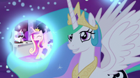 Princess Celestia observes Cadance's dream S7E10