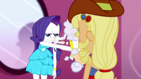 Rarity wipes off more of Applejack's mascara SS1