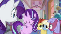 Starlight Glimmer shaking her head at Rarity S8E4