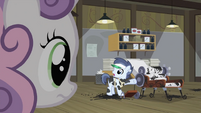 Sweetie Belle looking at Shady Daze S2E23