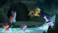 Applejack and Rarity jump into the stream S7E16.png (798 KB)