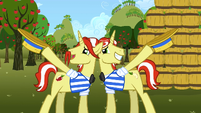 Flim and Flam bid farewell to Ponyville S02E15
