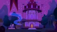 Nightmare Moon, escaping the Town Hall.