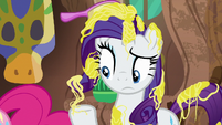 Rarity gets silly string stuck on her hoof S7E19