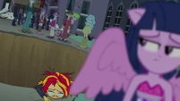 Face it, Sunset. You'll never be worthy of being royalty ever. Not in a great many years.