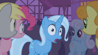 Derpy watching Trixie