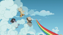 Young Rainbow speeds away from the Boy Bullies S5E8
