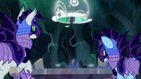 Guards try to stop Twilight and Spike S5E26