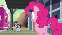 Pinkie listens to All Aboard S5E11