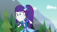 Rarity grinning from ear to ear EG4