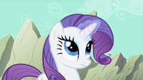 Rarity's horn glows.