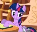 Twilight with a red streak in her bangs.