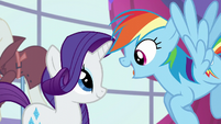Rainbow asks if Rarity is coming S5E15