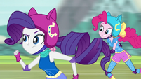 Rarity and Pinkie Pie speed-skating EG3