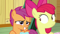 Scootaloo looking embarrassed S9E22