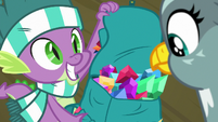 Spike shows Gabby his haul of gems S9E19