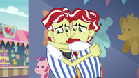 Flim and Flam holding each other EGROF