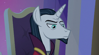 Neighsay sitting at Twilight's desk S8E25