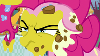 Pinkie Pie glaring furiously at Rainbow Dash S7E23