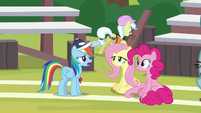 RD realizes Fluttershy and Pinkie were serious S9E15