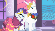 Rarity and Blueblood stare at each other S01E26