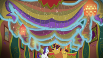 Rarity removes decorations from Tasty Treat ceiling S6E12