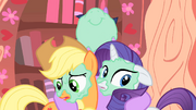 Applejack and Rarity aren't that excited S1E08