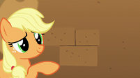 Applejack pointing at the wall S7E2