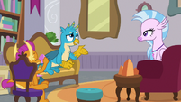 Gallus, Smolder, and Silverstream talking S9E5