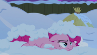 Pinkie Pie annoyed and covered in snow S7E11