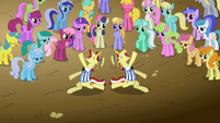 Ponies watching Flim and Flam S2E15