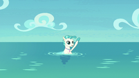 Terramar waves to ponies from the water S8E6