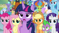 Twilight Sparkle tells Neighsay to step aside S8E2
