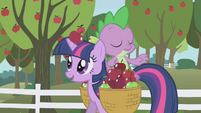 Does Twilight have an apple on her horn?