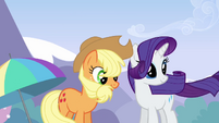 Applejack and Rarity feel the drift S3E7