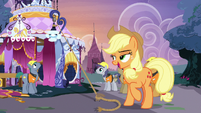 Applejack sighing with satisfaction S7E9