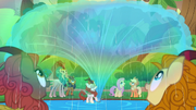 Autumn Blaze making rainbows S8E23