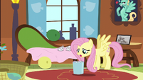 Fluttershy drops paper in the trash S6E11