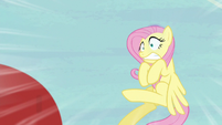 Fluttershy scared of the incoming ball S6E18