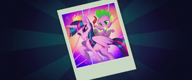 Glamour photo of Twilight and Spike MLPTM