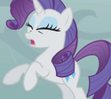 Rarity's right leg does not match where it appears to attach to her body, even though it is not entirely attached