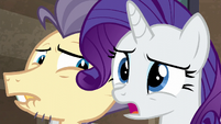 Rarity --when she clenches her jaw-- S6E3