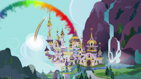 Sonic rainboom over Canterlot S2E26