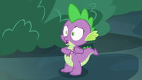 Spike sees Sugar Belle down the road S8E10