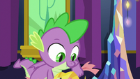 Spike unwrapping his present S8E24