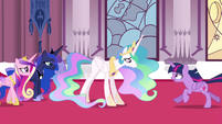 Celestia, in a weakened state without her powers.